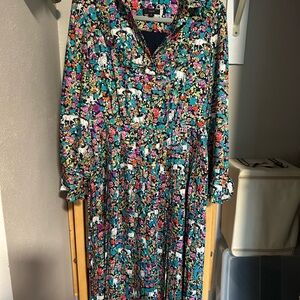 Floral Long Sleeve Dress size 10 J. Crew